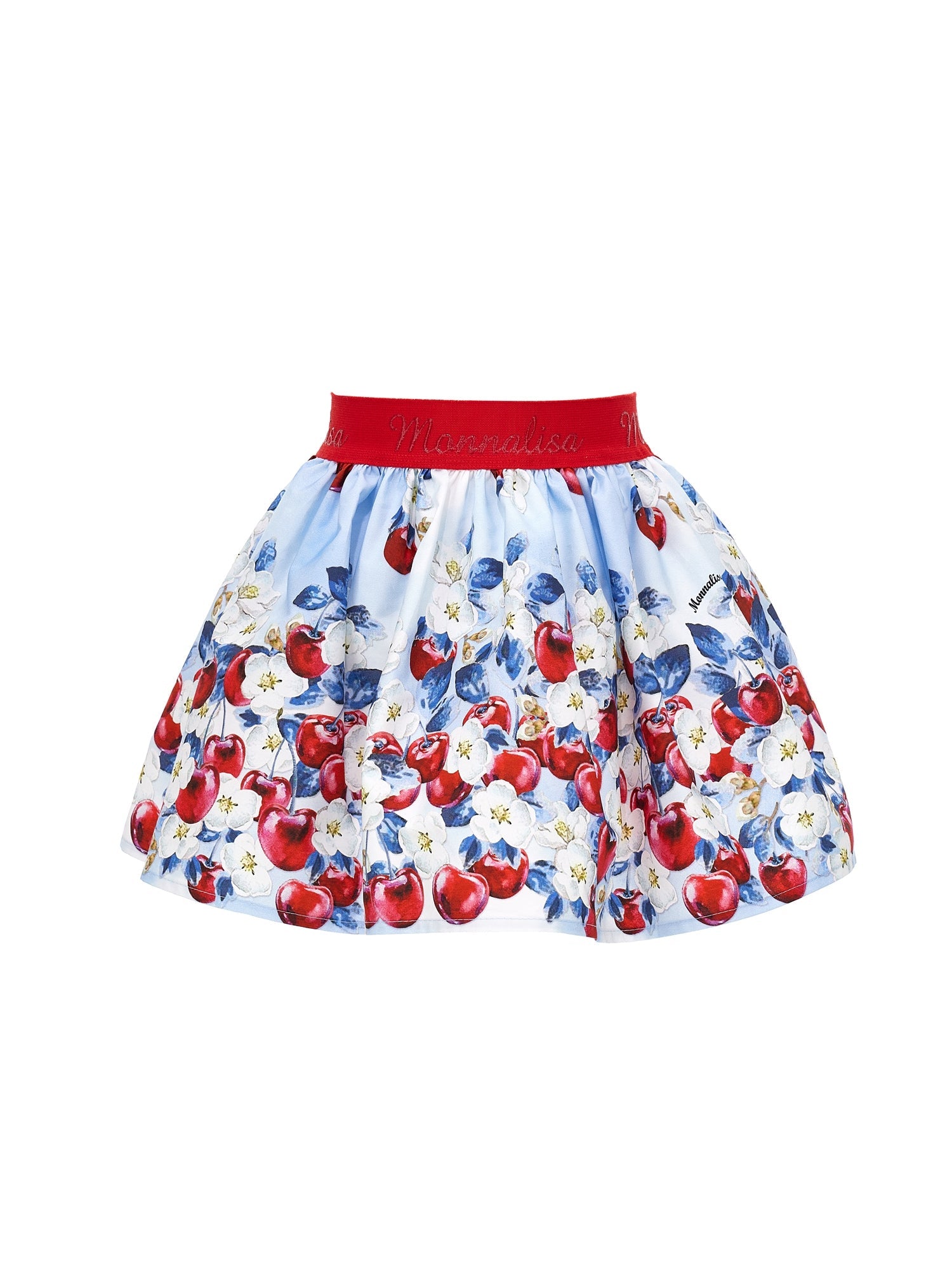 Girls | Cherry Print Cotton Skirt | Cloud