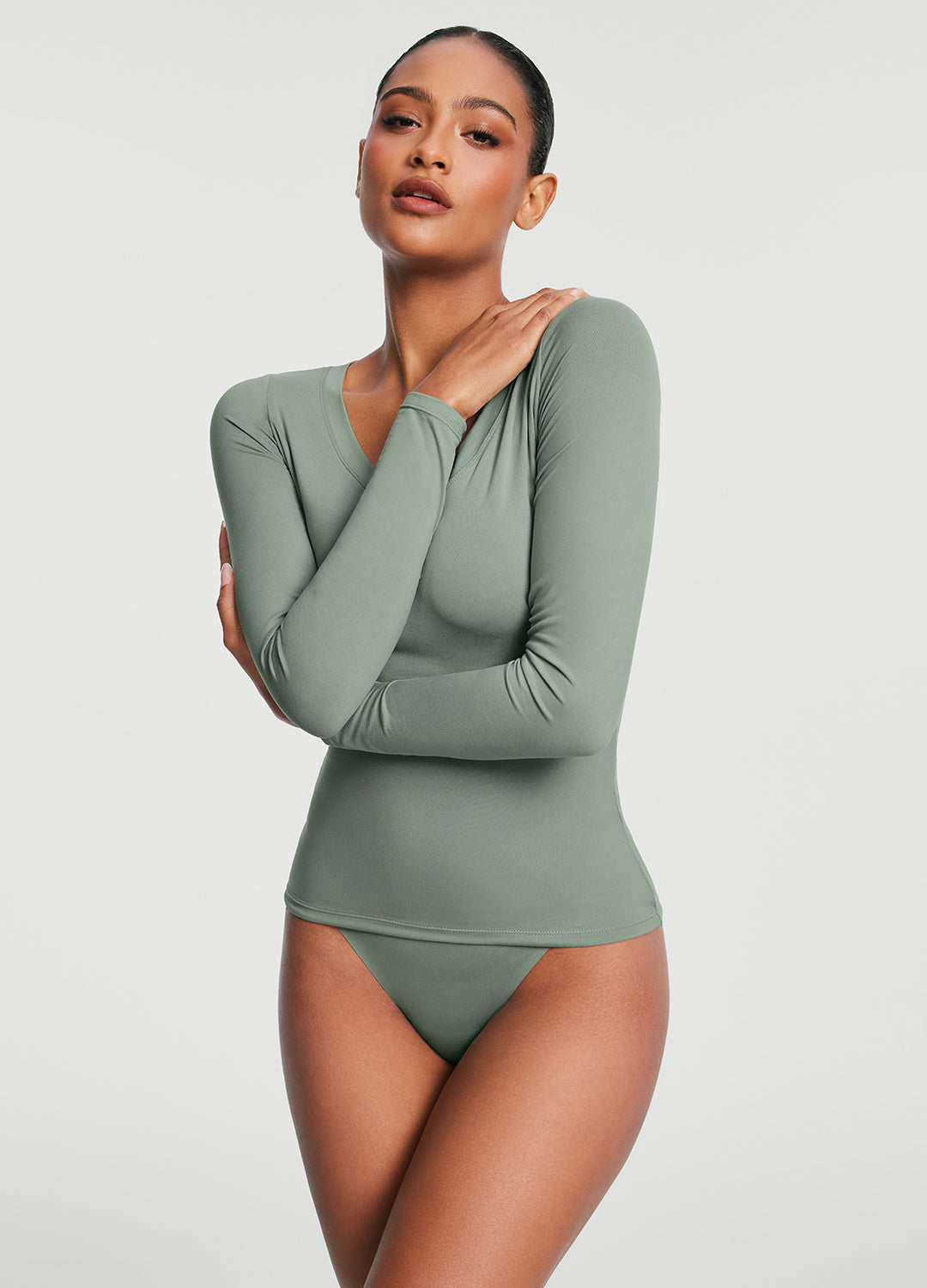 Seamless Cheeky Panty | Sage Green