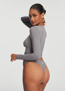 Seamless Thong Panty | Cool Gray