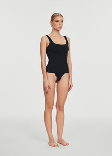 Square Neck Tank Top | Black