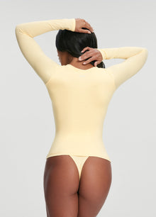V-Neck Long Sleeve Top | Lemon Meringue