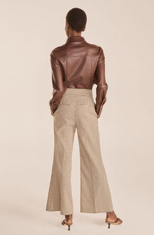 Check Flare Pant | Spring Check Espresso Combo