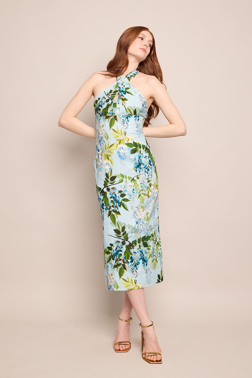 Perla Midi Dress | Wisteria Light Blue
