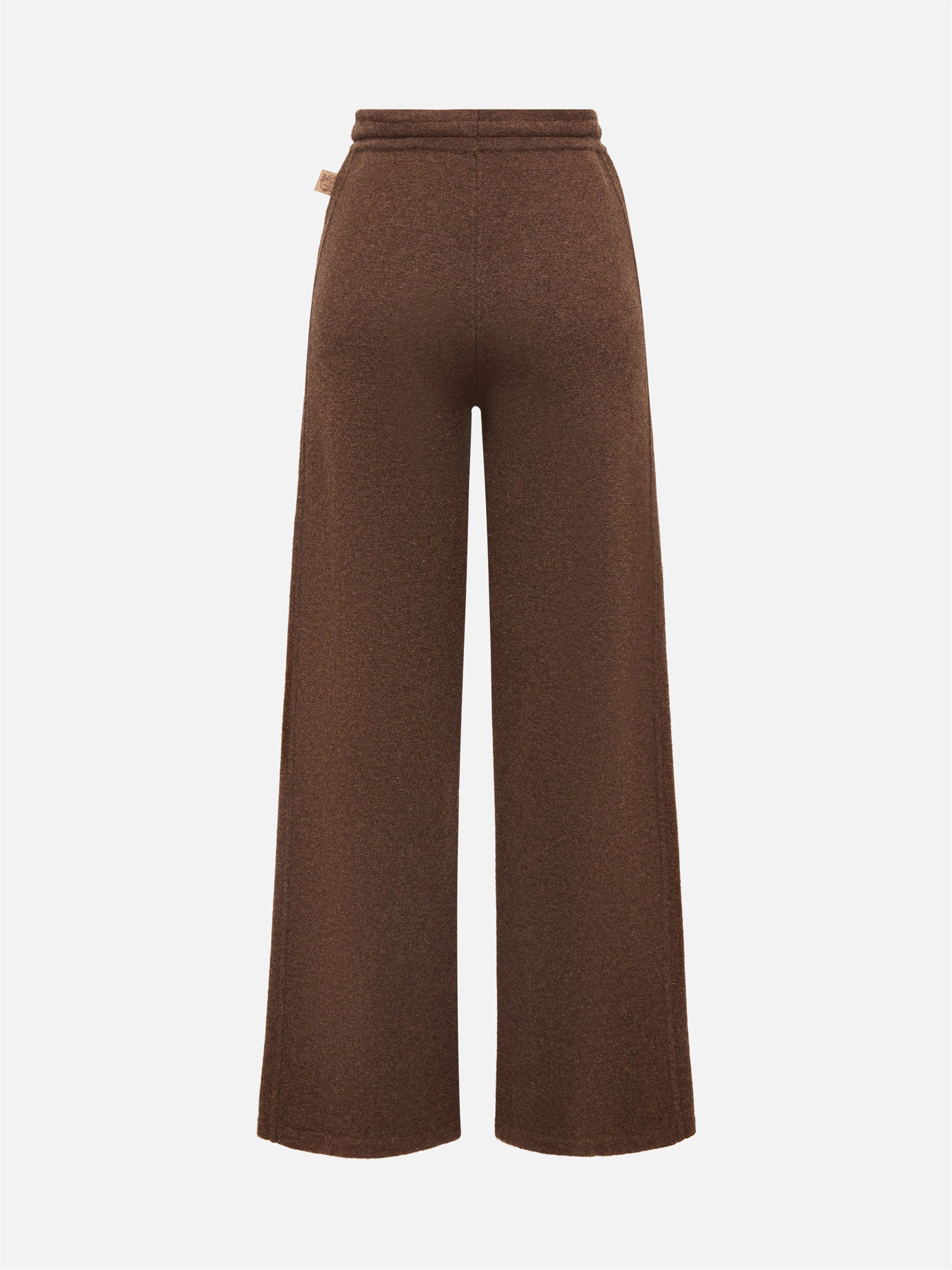 Wide-Leg Knitted Pants | Brown