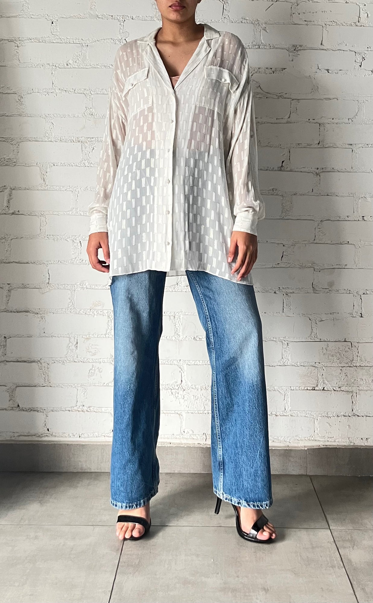 Hemant & Nandita | Dobby Shirt | White