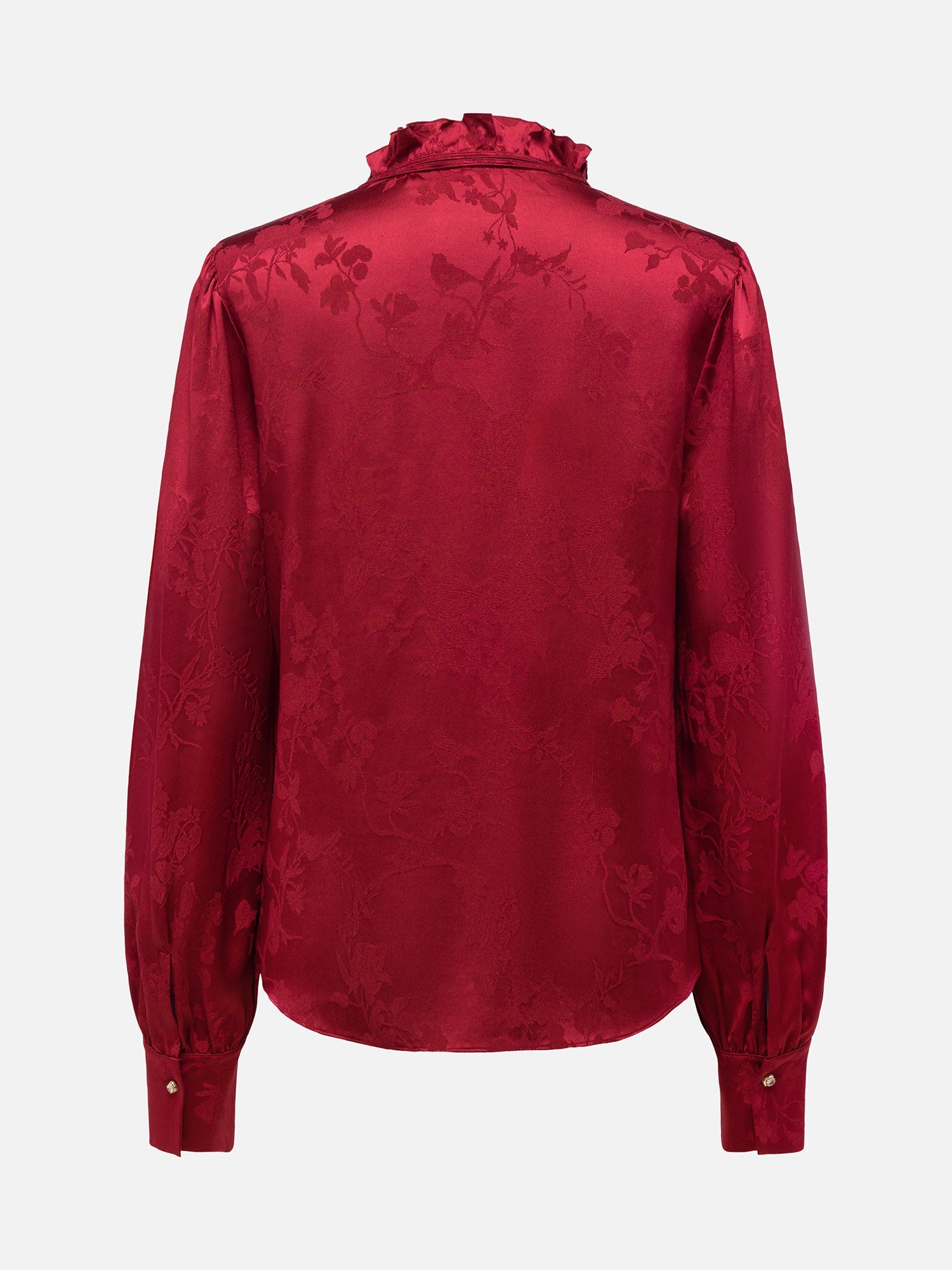 Silk Printed Shirt | Wine Red