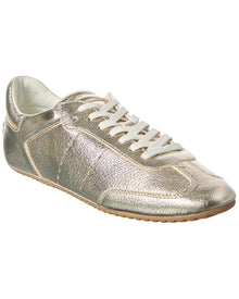 ODISSI | Womens | Laminated Metallic Leather Sneaker | Gold