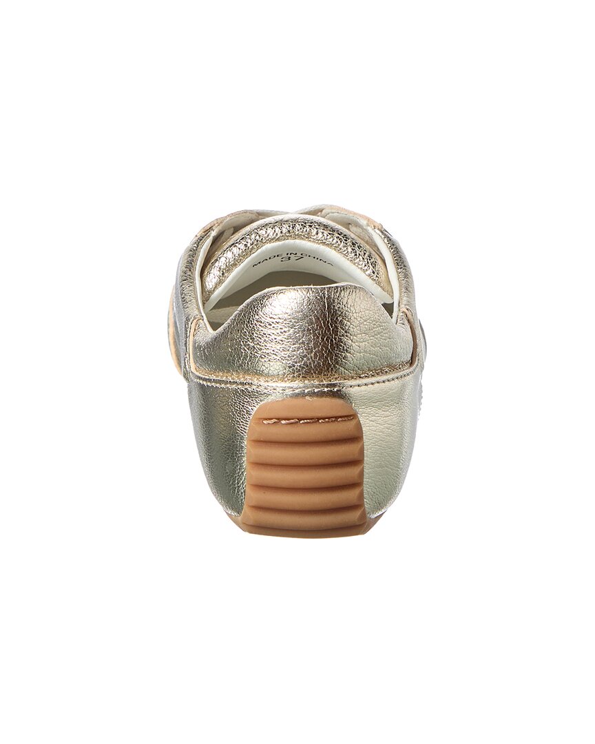 ODISSI | Womens | Laminated Metallic Leather Sneaker | Gold