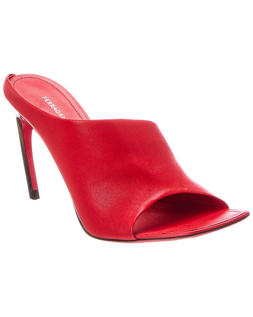 Ferragamo | Womens | Nymphe 85 Leather Sandal | Red