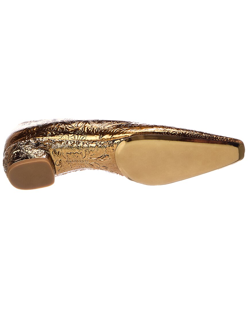 Ferragamo | Womens | Riace Leather Pump | Metallic