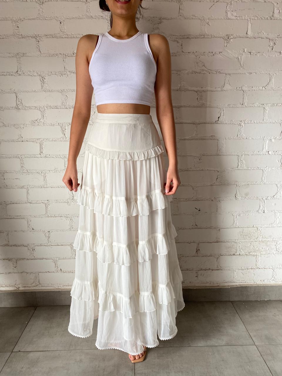 Hemant & Nandita | Long Skirt | White