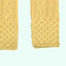 Womens | Chunky Scarf In Cable Design | Honey Mustard