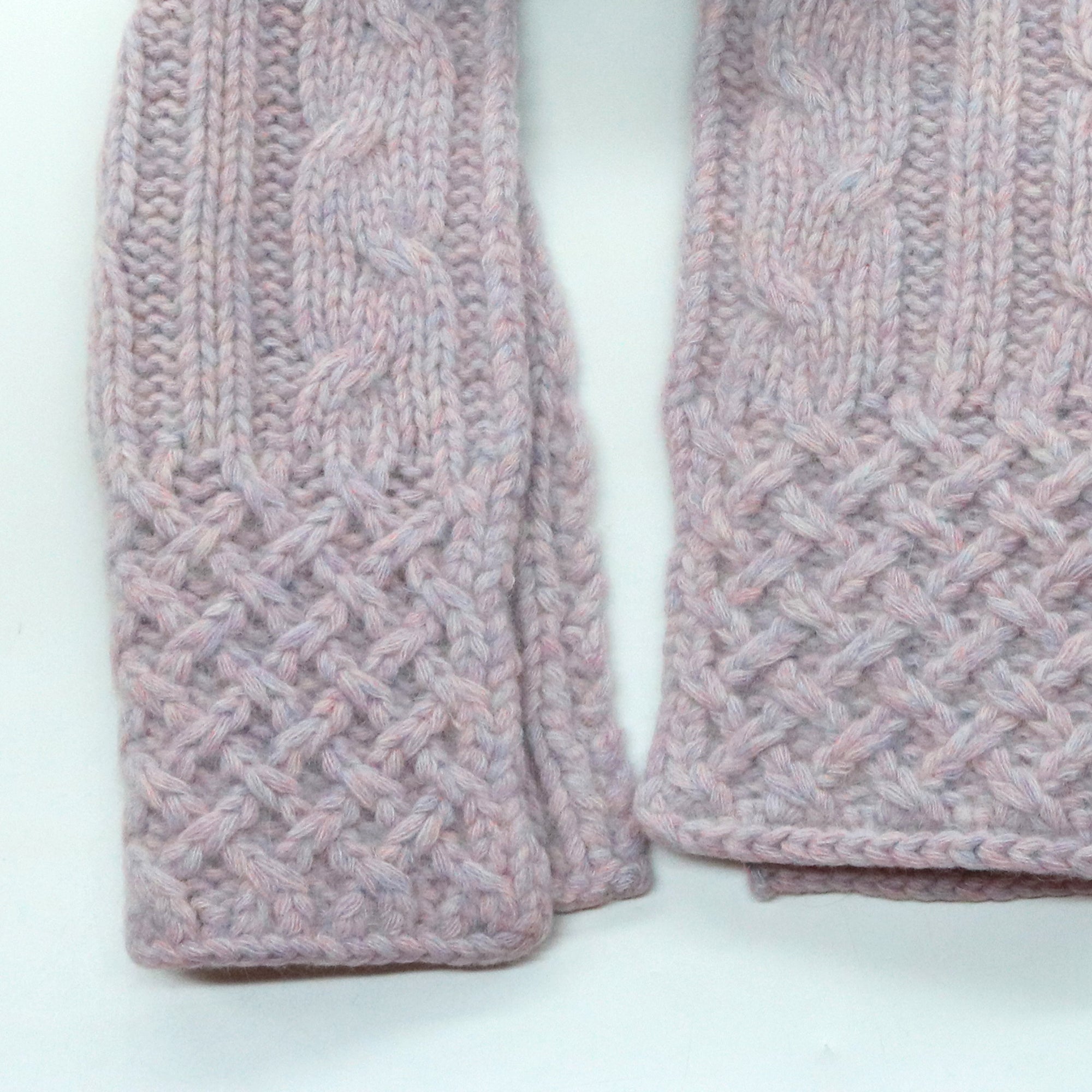 Womens | Chunky Scarf In Cable Design | Heather Lavander