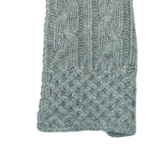 Womens | Chunky Scarf In Cable Design | Light Grey