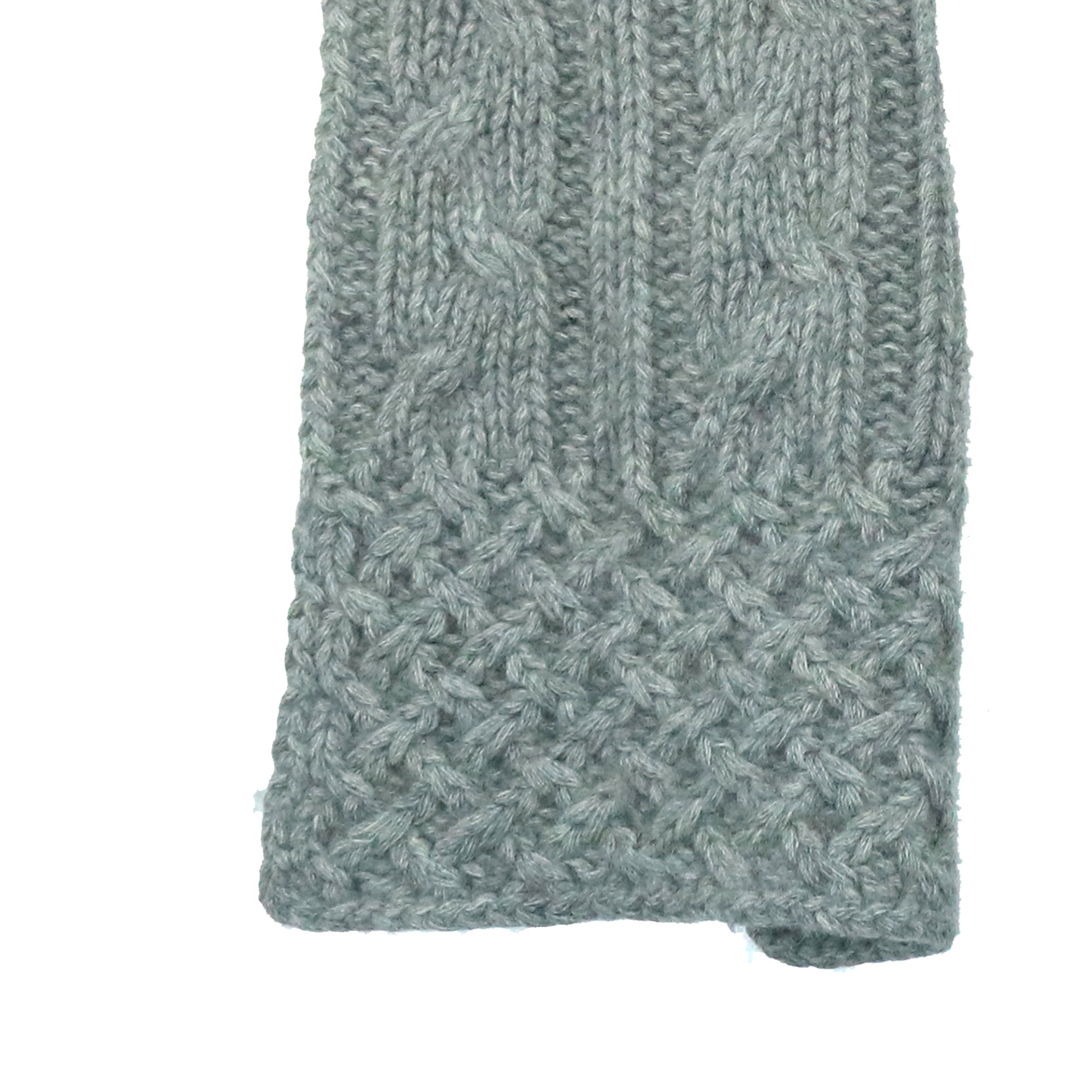 Womens | Chunky Scarf In Cable Design | Light Grey