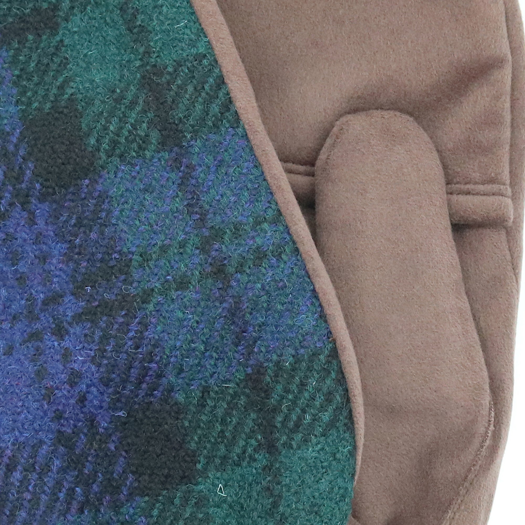 Womens | Tweeded Flip Top Mitten Gloves | Black