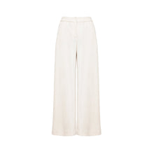 Velvet Pleated Straight Pants | White