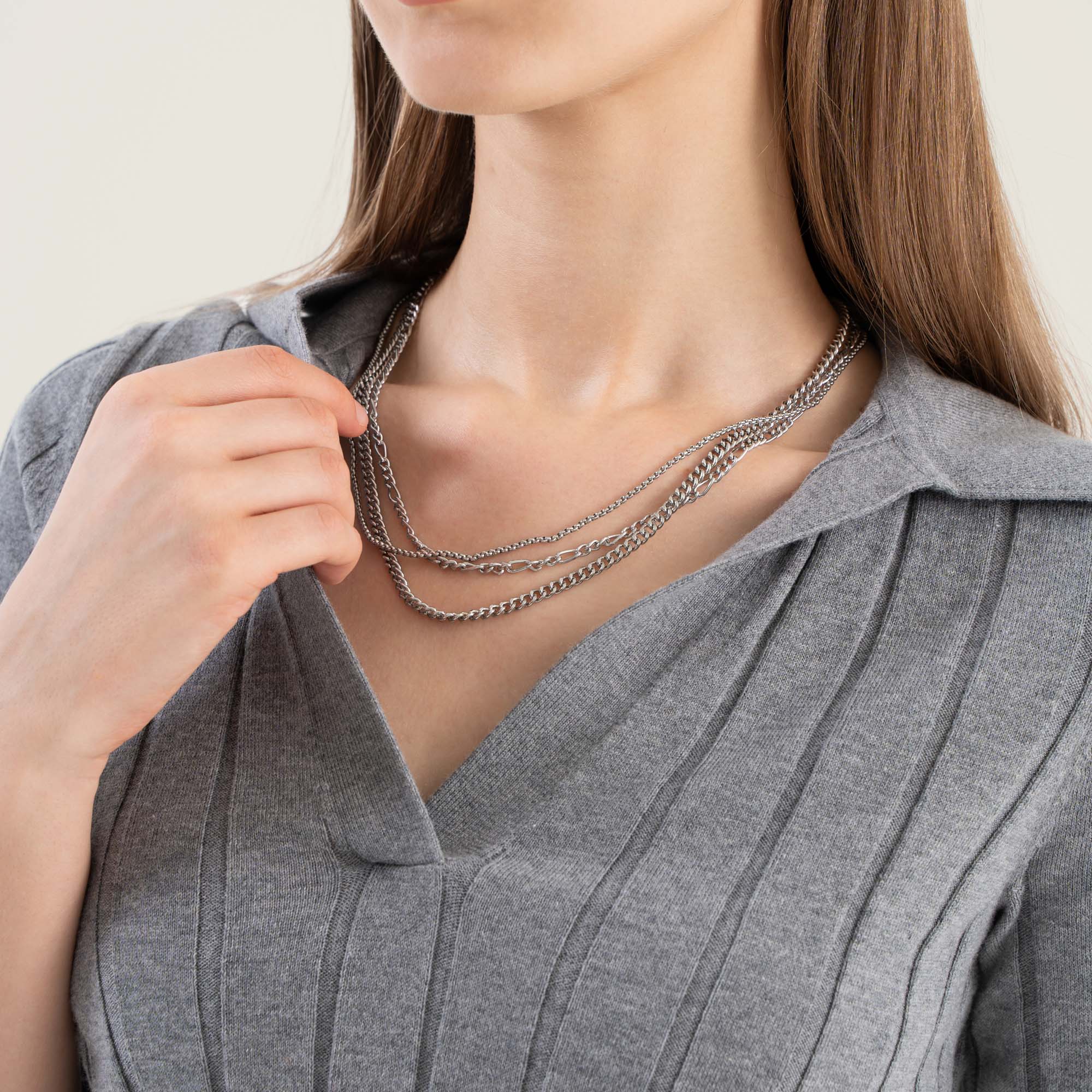 Womens | Elise Featherlight Cashmere Polo | Heather Grey