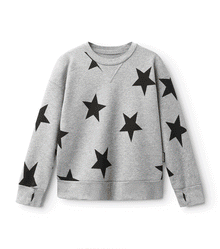 Kid | Star Sweatshirt | Heather Grey