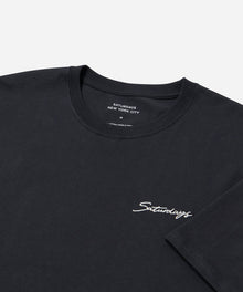 Black | Saturdays Embroidered Standard SS Tee