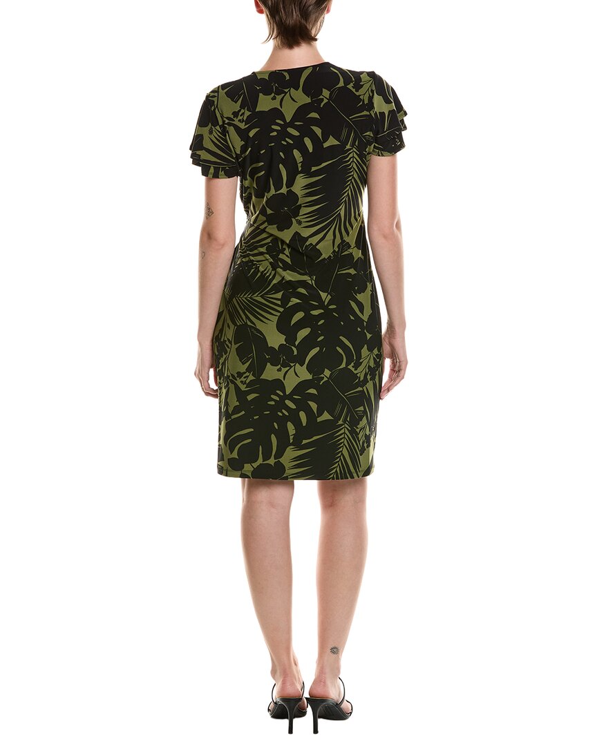 Anne Klein | Womens | Flutter Sleeve Classic Wrap Dress | Green