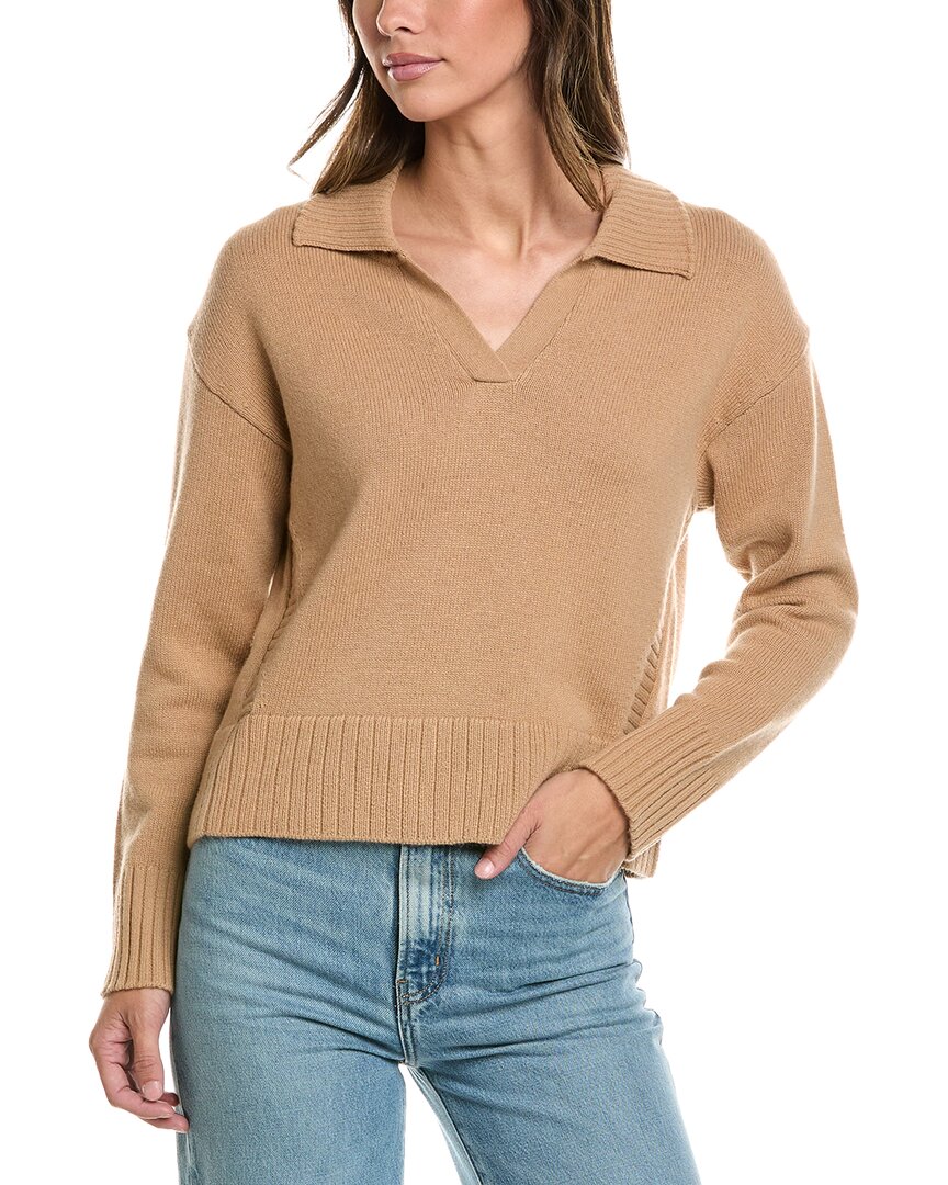 Alashan Cashmere | Womens | Cora Wool Polo Sweater | Brown