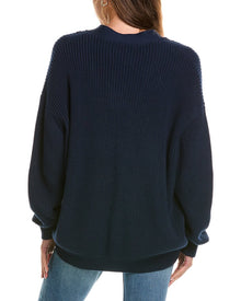 525 America | Womens | Structured Stripe Cardigan | Blue