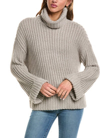 525 America | Womens | Vida Turtleneck Shaker Pullover | Grey