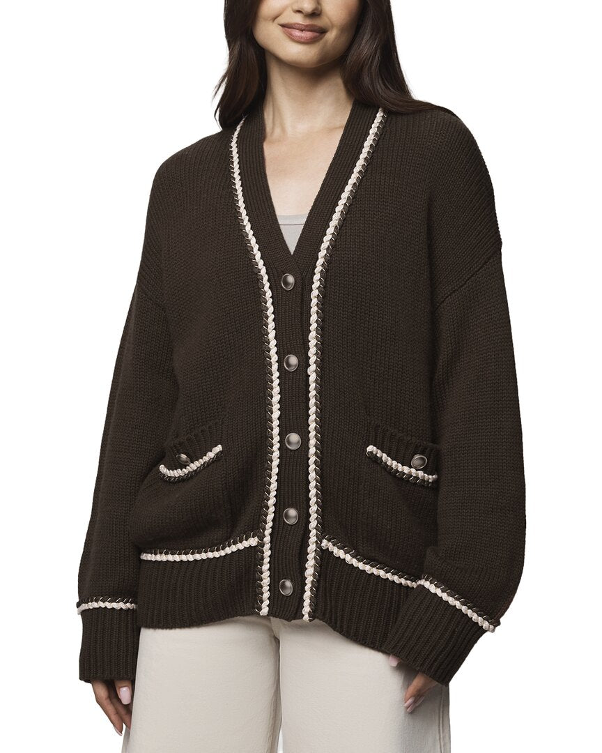 Splendid | Womens | Brooklyn Wool-Blend Cardigan | Chocolate