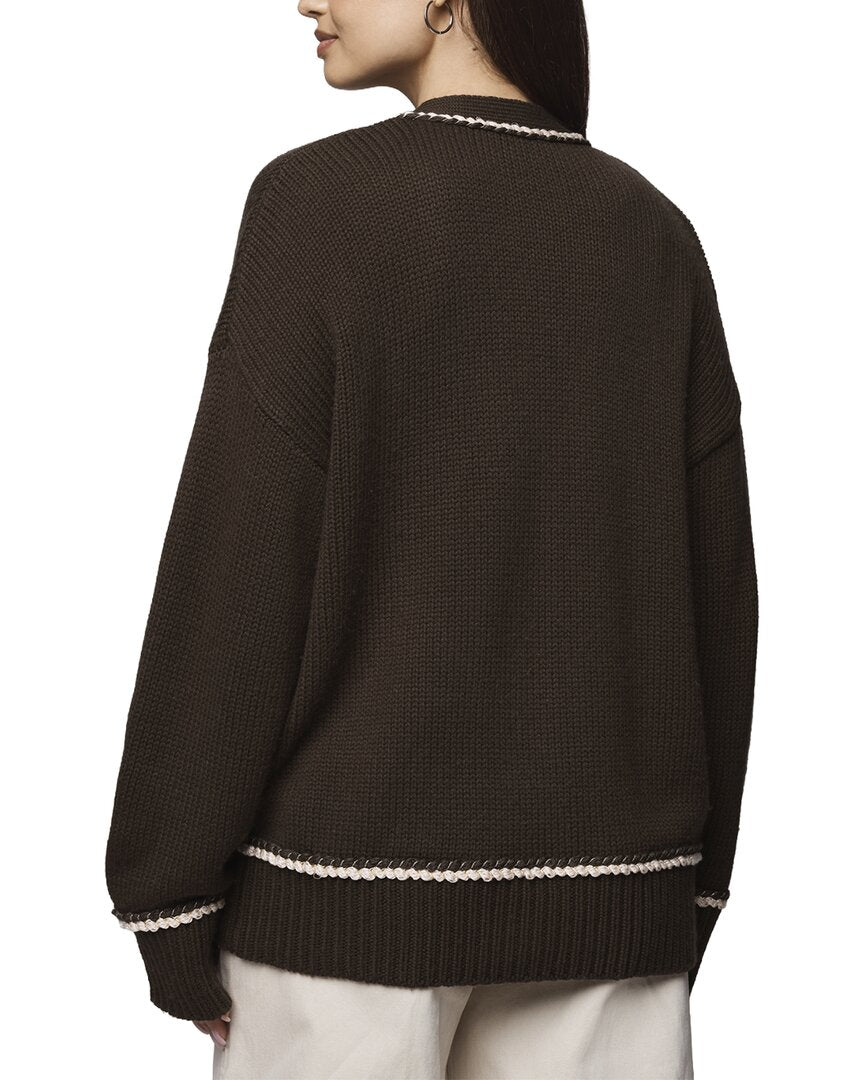 Splendid | Womens | Brooklyn Wool-Blend Cardigan | Chocolate