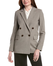 Theory | Womens | Oversized Wool-Blend Blazer | Grey