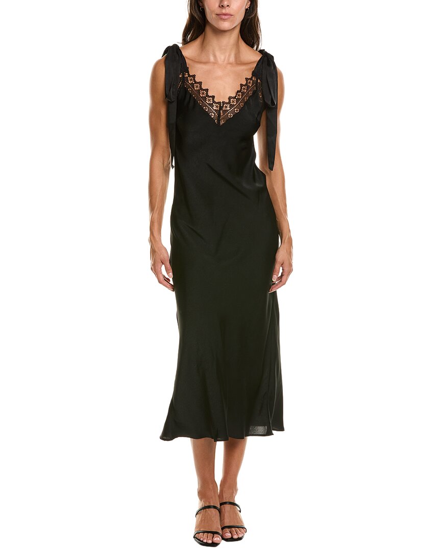 Bardot | Womens | Lydia Tie-Strap Midi Dress | Black