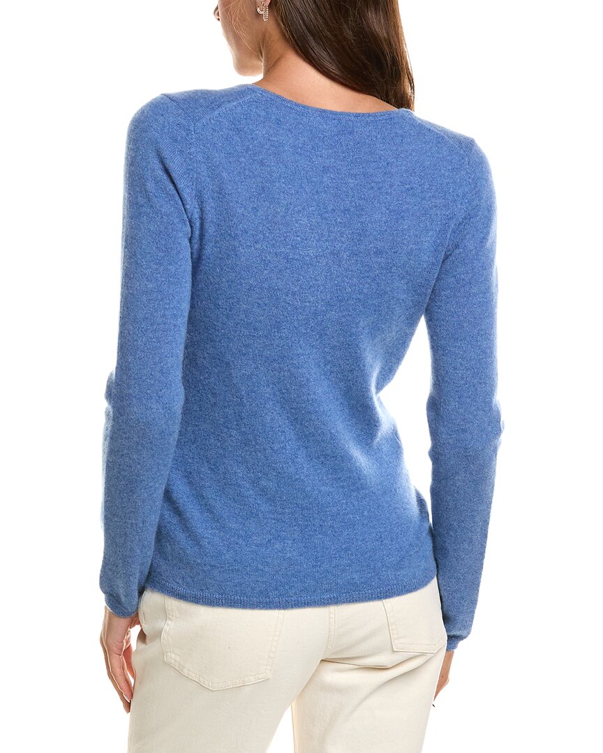InCashmere | Womens | Basic V-Neck 100% Cashmere Sweater | Blue
