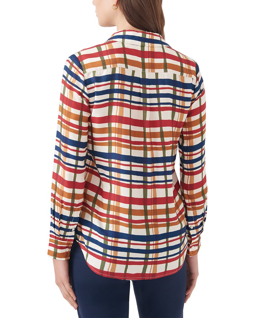 J.McLaughlin | Womens | Madeline Silk-Blend Blouse | White