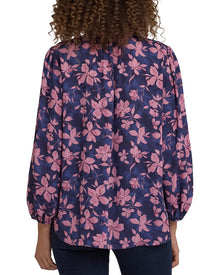 NYDJ | Womens | Popover Blouse | White Multi