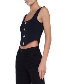 L'AGENCE | Womens | Saga Tank Top | Midnight/Gold