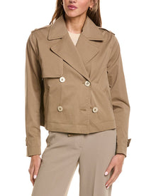 FLEURETTE | Womens | Cropped Trench Coat | Brown