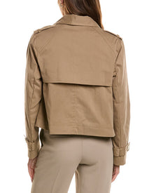 FLEURETTE | Womens | Cropped Trench Coat | Brown