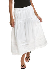 Madewell | Womens | Pintucked Midi Skirt | White