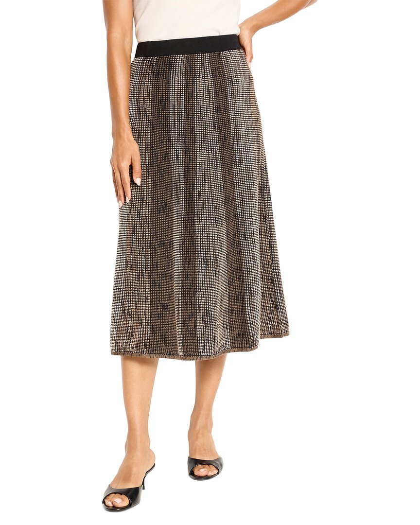 NIC+ZOE | Womens | Ombre Pixel Knit Skirt | Brown Multi