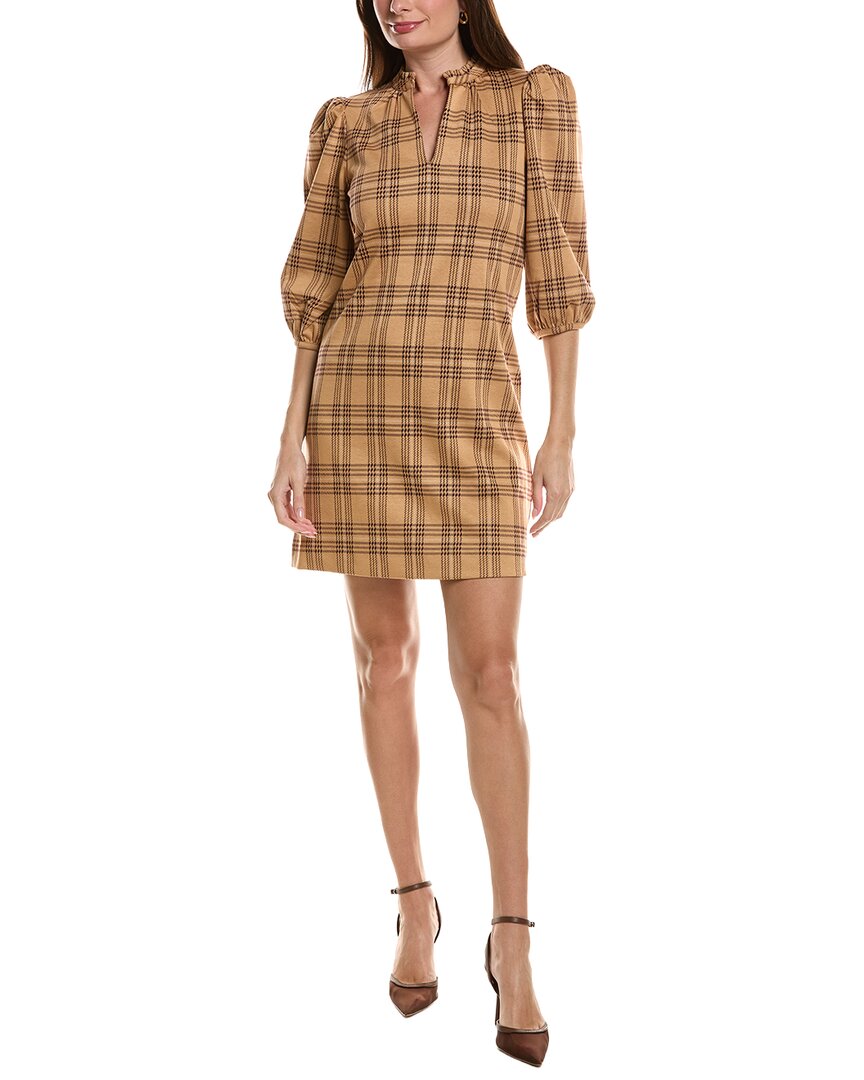 tyler boe | Womens | Sherri Knit Plaid Dress | Yellow