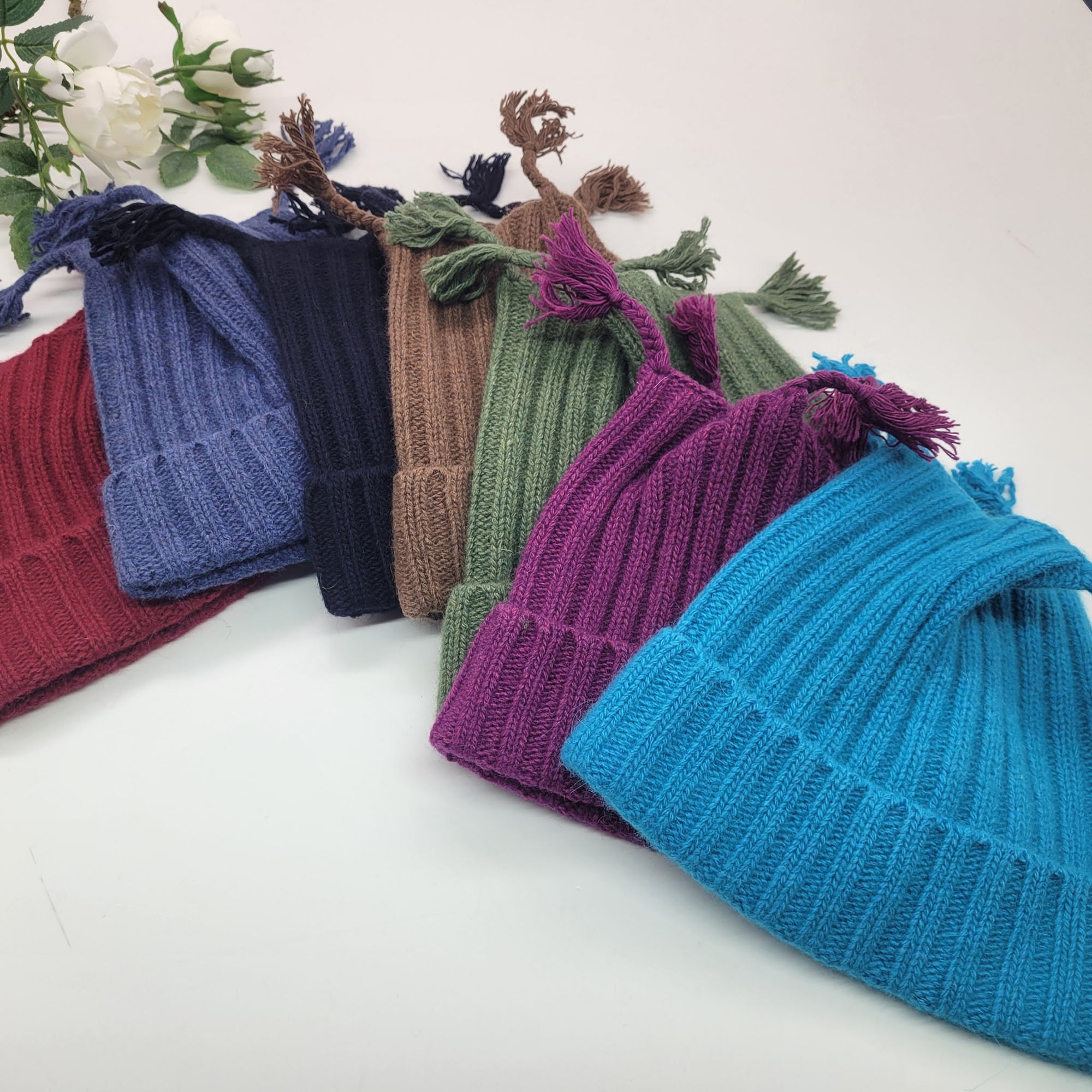 Kids | Chunky Hat with Tassles | Caribbean Blue