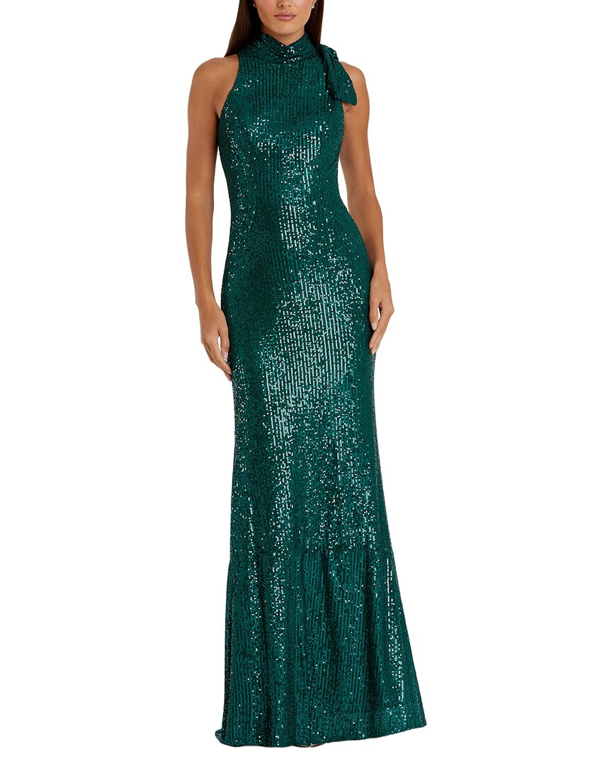 Mac Duggal | Womens | Bow Long Dress | Blue