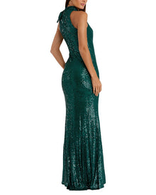 Mac Duggal | Womens | Bow Long Dress | Blue