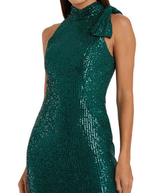 Mac Duggal | Womens | Bow Long Dress | Blue