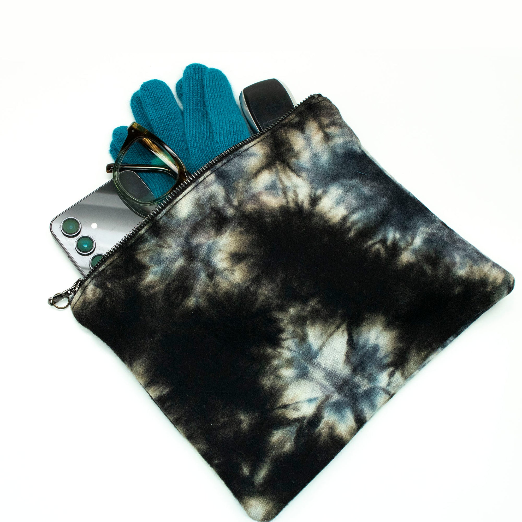 Unisex | Make Up Bag - Tie Dye | Small | Black