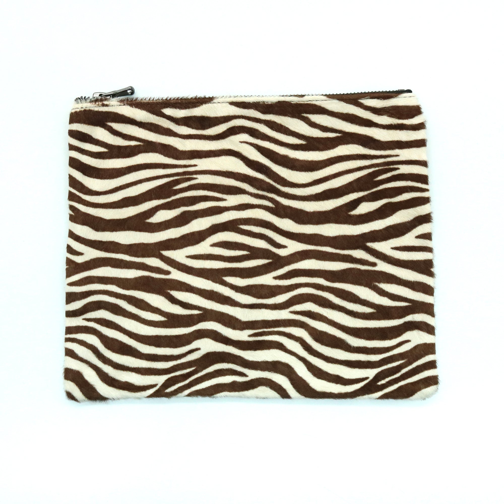 Unisex | Travel Cosmetic Bag In Haircalf | Zebra