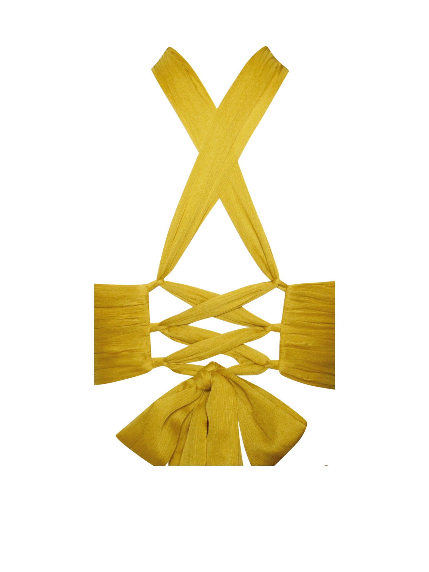 Xella Pleated Chiffon Maxi Dress | Yellow