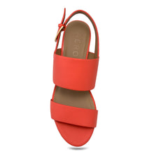 Camilia Sandal Platform | Orange Faux Soft Nappa