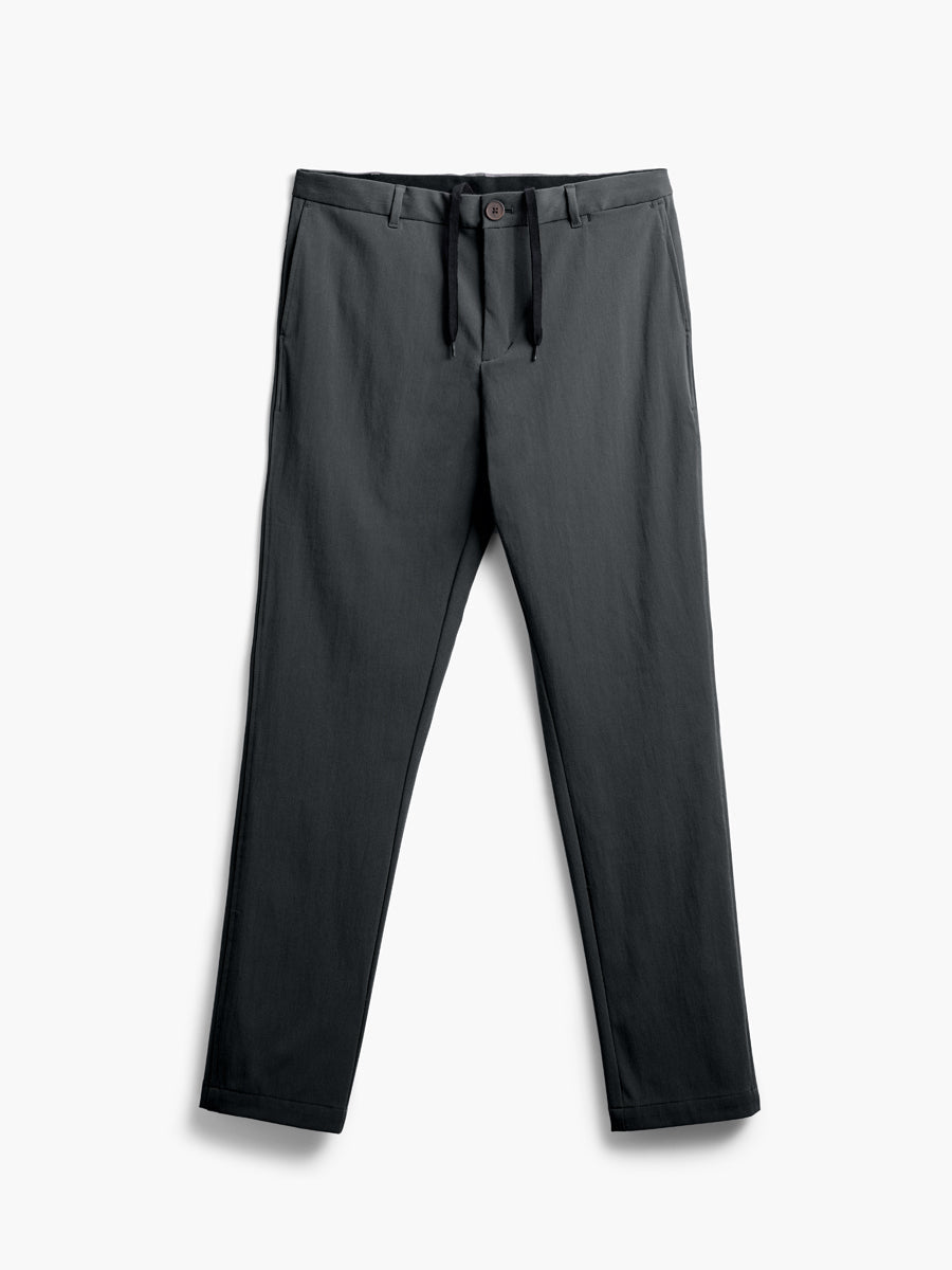 men's black pace tapered chino flat shot of front